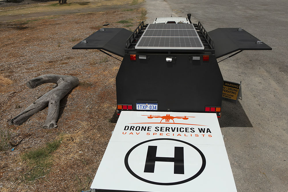 Drone Services WA Trailer part of our drone equipment.